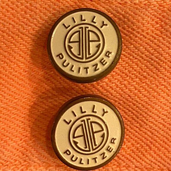 Lilly Pulitzer Clifton Jean Shorts Size 2 Orange 2" Stretch EUC Clifton Short - Picture 5 of 10